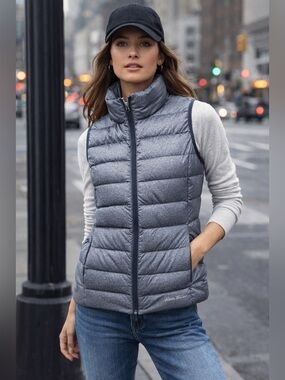 Eddie Bauer Cirruslite Quilted Puffer Down Filled Vest 650 Fill
